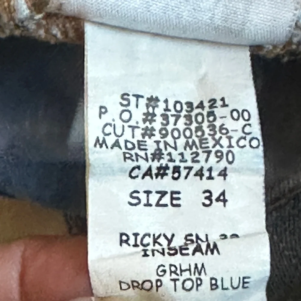 True Religion Ricky Mens Jeans 34x32 Blue Relaxed Straight Cut Pants